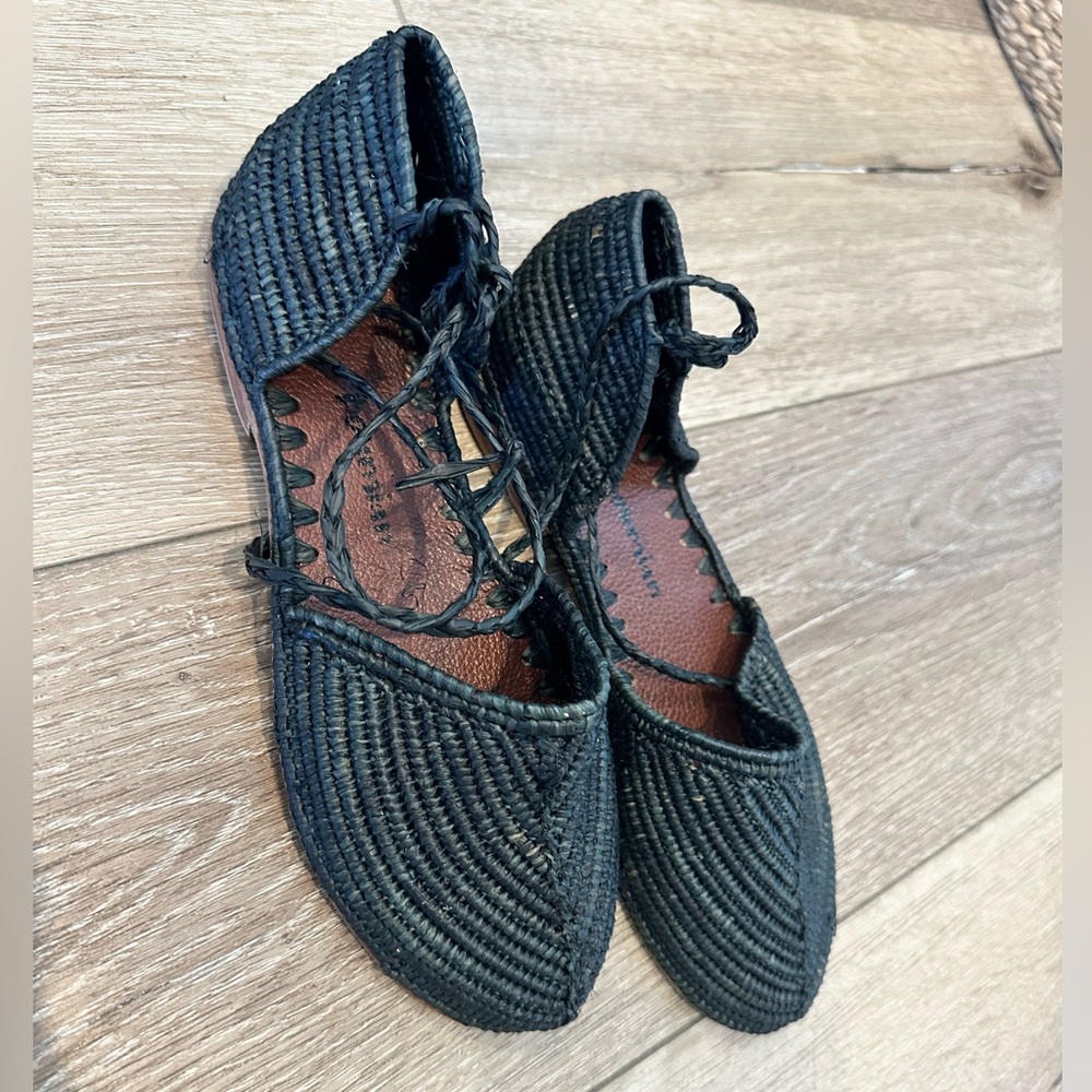 Raffia sandal